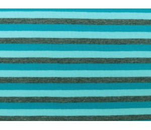 Jersey Ringel grau mint Kombistoff